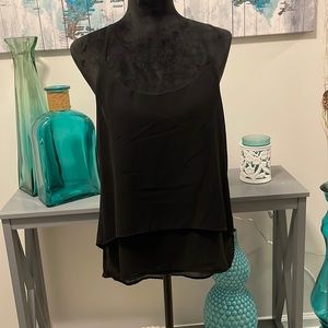Black layered racer back camisole